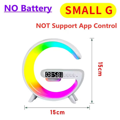 Multifunction Wireless Charger Stand Pad RGB Light Alarm Clock
